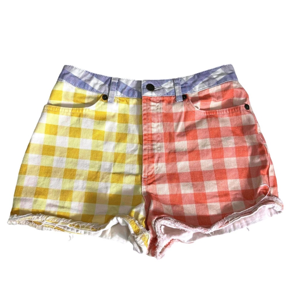 Farm Rio Shorts Small Cottagecore Gingham Colorblock Summer‎ Festival
